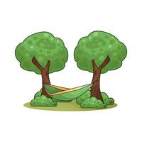 hammock for relaxing illustration vector