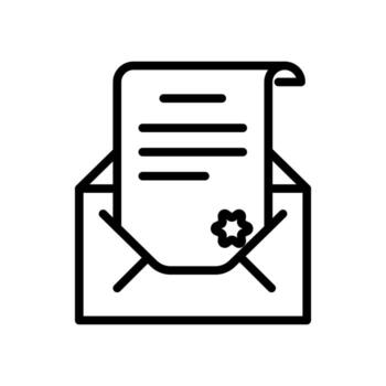 Contract line icon. symbol in trendy flat style on white background. Web sings for design. vector