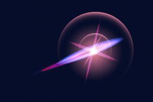 Neon Light Flare and glowing Lens Effect for editing and design with a modern touch vector