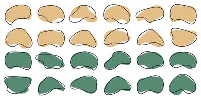 Collection of organic blob abstract shapes vector