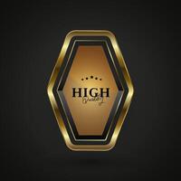 A Luxury gold special shape for Icon and symbol, a premium banner with smooth, rounded edges. gradient gold tone that shifts subtly from lighter to darker shades vector