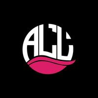 ALL logo monogram isolated on circle element design template, ALL letter logo design on black background. ALL creative initials letter logo concept. ALL. vector