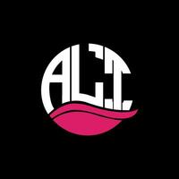 ALT logo monogram isolated on circle element design template, ALT letter logo design on black background. ALT creative initials letter logo concept. ALT. vector