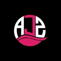 AJZ logo monogram isolated on circle element design template, AJZ letter logo design on black background. AJZ creative initials letter logo concept. AJZ. vector