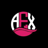 AFX logo monogram isolated on circle element design template, AFX letter logo design on black background. AFX creative initials letter logo concept. AFX. vector