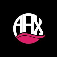 AAX logo monogram isolated on circle element design template, AAX letter logo design on black background. AAX creative initials letter logo concept. AAX. vector