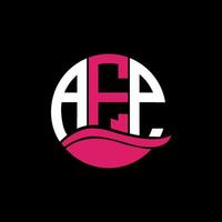 AFP logo monogram isolated on circle element design template, AFP letter logo design on black background. AFP creative initials letter logo concept. AFP. vector