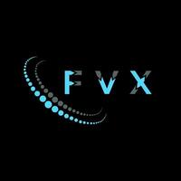 FVX Logo Design typography and Creative Letter Logo Concept. FVX unique design. vector