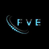 FVE Logo Design typography and Creative Letter Logo Concept. FVE unique design. vector