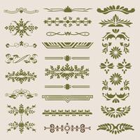 Set of decorative elements vector