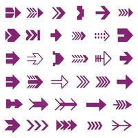Various arrows on a white background vector
