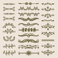 A set of decorative elements and borders vector