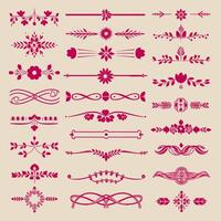 Set of decorative elements for design, illustration vector