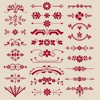 A set of decorative elements and designs vector