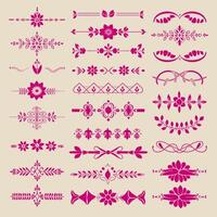 A set of decorative elements and patterns vector