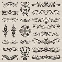 Set of vintage decorative elements, calligraphic design elements, decorative elements, decorative elements, decorative vector