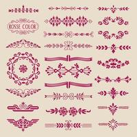 A set of decorative elements and designs vector