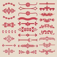A set of decorative elements and borders vector