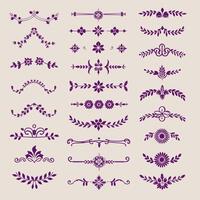 Set of decorative elements for design, illustration vector