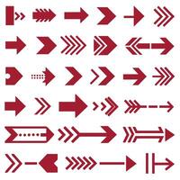 Various arrows on a white background vector