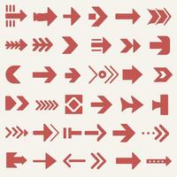 A set of arrows and arrows in different colors vector