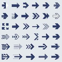 A collection of arrows in different colors vector