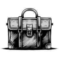 A sketch of a briefcase on a white background vector