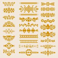 Set of decorative elements vector