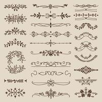 Set of vintage decorative elements, calligraphic design elements, decorative elements, decorative elements, decorative vector