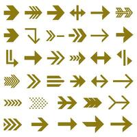 Collection of Honeydew arrow symbols icons on white background vector