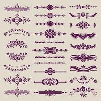 Set of decorative elements for design, illustration vector