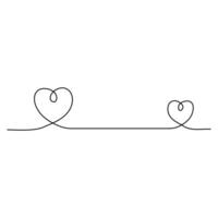 Frame heart, love continuous one line drawing. Border freehand single line hand drawn style with copy space. Decorative shape for favorite, pet, charity, save life. vector