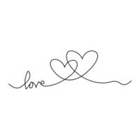 Love Care Share Continuous Line Editable Icon vector