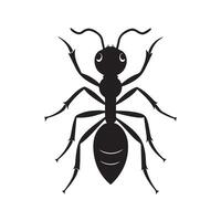 The ant silhouette with multiple layers of shading vector