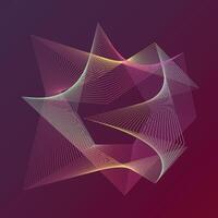 A vibrant abstract design with intricate, geometric shapes and flowing lines against a dark background. vector