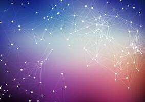 Abstract techno background with low poly plexus design vector