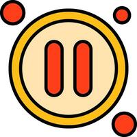 Pause Button Icon Design Symbol vector