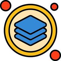 Layer Button Icon Design Symbol vector