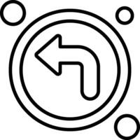 Turn left Icon Design Symbol vector