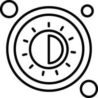 Night Light Button Icon Design Symbol vector