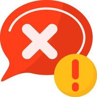 Cross Notification Icon Design vector