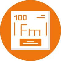 Fermium Icon Design vector