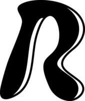R Alphabet Icon Design vector