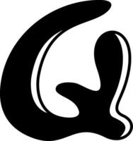 Q Alphabet Icon Design vector