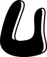 U Alphabet Icon Design vector