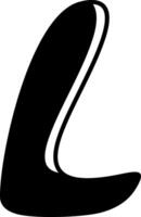 L Alphabet Icon Design vector