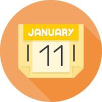 11 January Icon Design Symbol vector