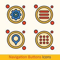 Pack of Navigation Icon Design vector