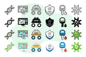 Pack of Checkup Icon Design vector