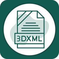 3DXML Icon Design vector